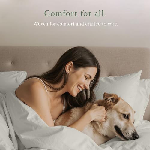 Threadmill Organic Cotton King Pillowcases, Percale, Light Grey, 2-Piece