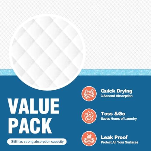 MILDPLUS 50 Count Disposable Bed Pads 30''X36'', Super Absorbent Underpad