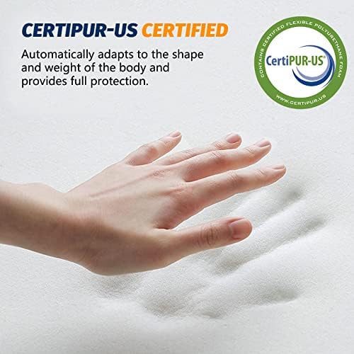 CYMULA Memory Foam Camping Mattress Pad, Sleeping Mat, Portable Roll Up Mattress for Adults, Camping Bed Pads for Sleepover, Car Bed with Travel Bag