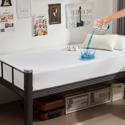 2 Pack Twin XL Waterproof Mattress Protector Deep Pocket Mattress Cover, Soft Breathable Mattress Pad, Fitted Noiseless Waterproof Bed Cover Stretch to 19"