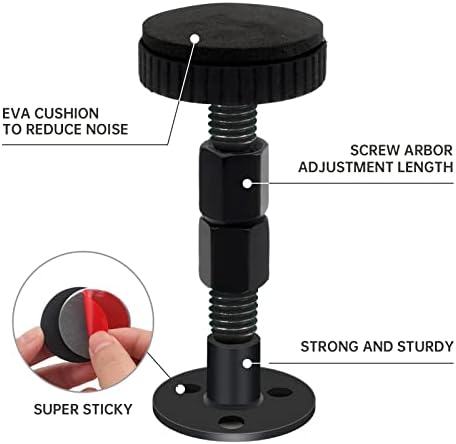 LveSunny 4Pcs Headboard Stoppers for Wall, Adjustable Headboard Stoppers, Bed Noise Stopper for Headboard, Couch, Bed Wall Bumper, Wall Protector, Easy to Install(1.18-2.52In) (Large)