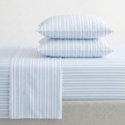 Martha Stewart - Twin Size Sheet Set with Fitted Sheet & Pillowcase
