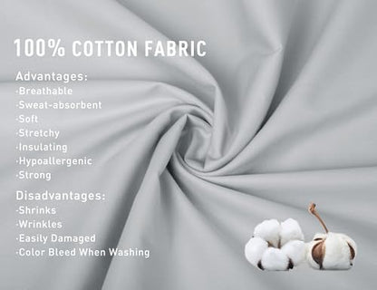 Sunflower Body Pillowcase Cotton Long Pillow Cover 1 Pack, Ultimate Gray