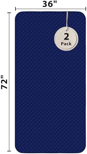 Bed Pads Waterproof 36x72 Inch (2 Pack), Extra Large Washable Pads for Incontinence, Navy Blue Ideal for Elderly, Adults, Kids and Pets