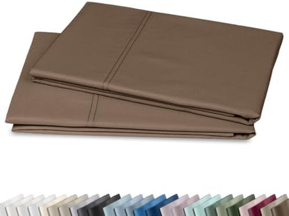 California Design Den 600 TC Set of 2 King Pillow Case, Mocha