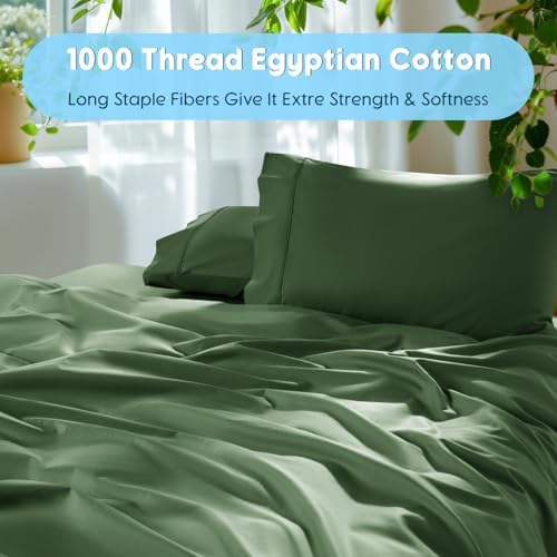 SONORO KATE 1000 Series 100% Egyptian Cotton King Sheet Set,4 Pieces