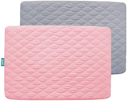2 Pack Pack and Play Mattress Protector Sheets Waterproof Playard Pad Cover