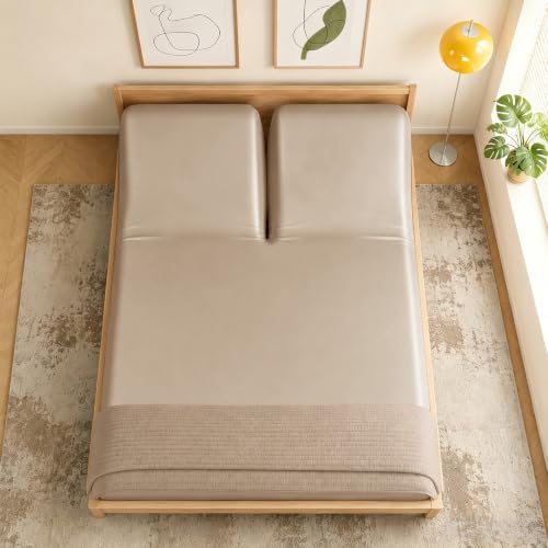 RUDONG M Split Top King Fitted Sheet Only for Adjustable Beds, Taupe