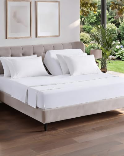 Flex Top Split Head King 6 Piece Sheet Set - Breathable & Cooling - White