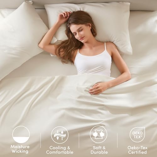 Comfort Spaces Coolmax Moisture Wicking Cooling Sheet Set, Full 4 Piece
