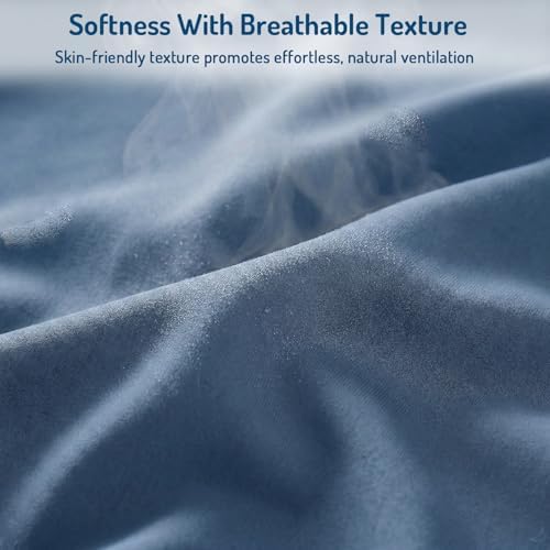 Coolmax® Cooling Sheets for Hot Sleepers, King Size, Teal Blue