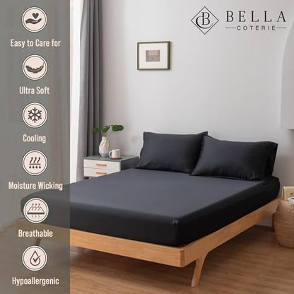 Bella Coterie | Luxury Bamboo Viscose Full Size Fitted Sheet Only