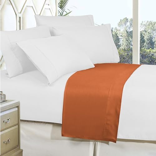 Elegant Comfort Premium Hotel Quality 1-Piece Flat Sheet, Luxury and Softest 1500 Premium Hotel Quality Microfiber Bedding Flat Sheet, Wrinkle-Free, Stain-Resistant, California King, Coral