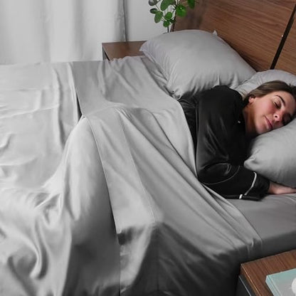 ACCURATEX Cooling Sheets for Hot Sleepers, Full Size,Grey