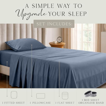 KARISSA MAE Luxury Bamboo Viscose Twin XL Size Sheet Set