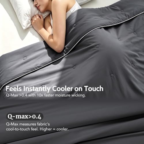 Cooling Comforter King/Cali King Size with Japanese Double-Sided Cold Tech