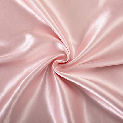 SiinvdaBZX 4Pcs Extra Deep Pocket Satin Sheet Set Queen Size, Blush Pink