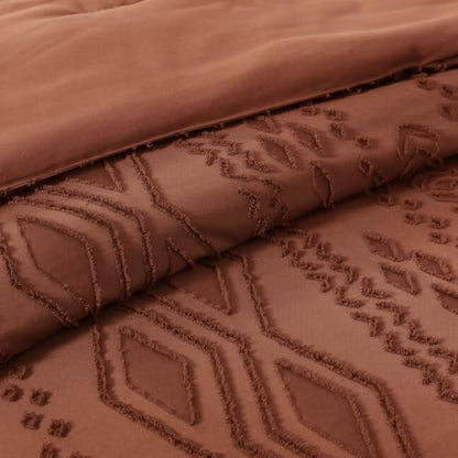 Queen Size Comforter Set- 7 Pieces Tufted Bed in a Bag Queen Bedding Sets