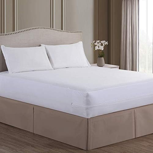 All-in-One Mattress Protector, Zippered Encasement, Water & Stain Resistant, Triple Seal Protection, Queen, White (Pack of 6)