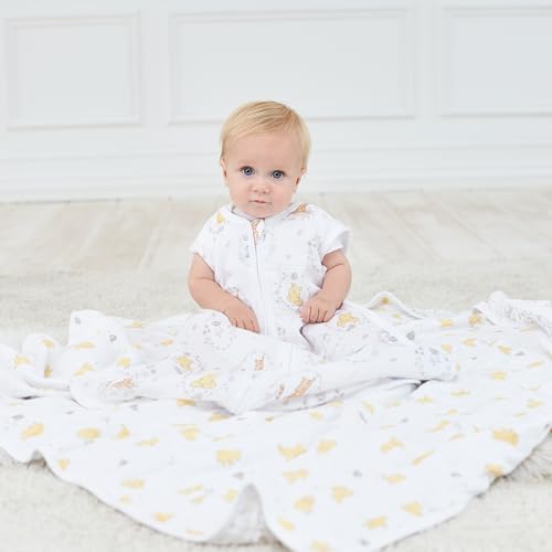 aden + anais Dream Blanket, Boutique Muslin Baby Blankets for Girls & Boys, Ideal Lightweight Newborn Nursery & Crib Blanket, Unisex Toddler & Infant Bedding, Shower & Registry Gift, Winnie The Pooh