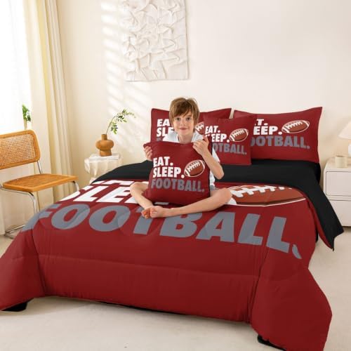 Erosebridal Football Comforter Set Twin 7 Pcs