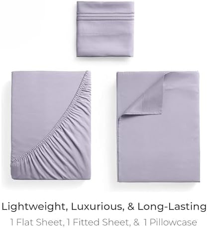 Mellanni Iconic 3-Piece, Ultra Soft Sheet Set (Twin, Lavender)