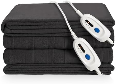 Electric Heated Blanket 84"x90" Queen Size, Iron Grey