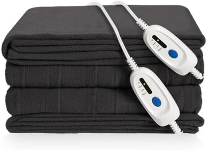 Electric Heated Blanket 84"x90" Queen Size, Iron Grey