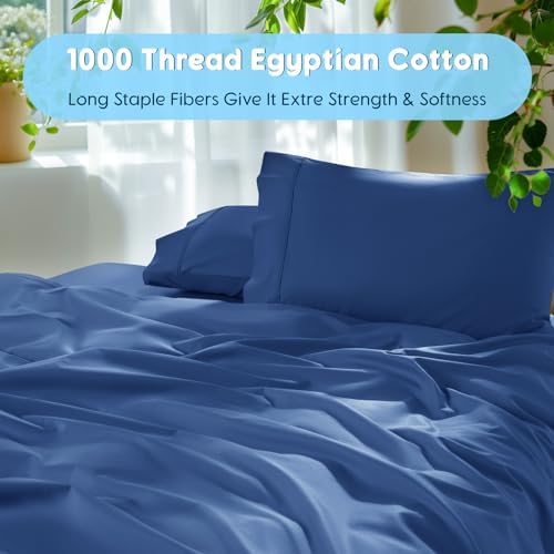 SONORO KATE 1000 Series 100% Egyptian Cotton King Sheet Set,4 Pieces