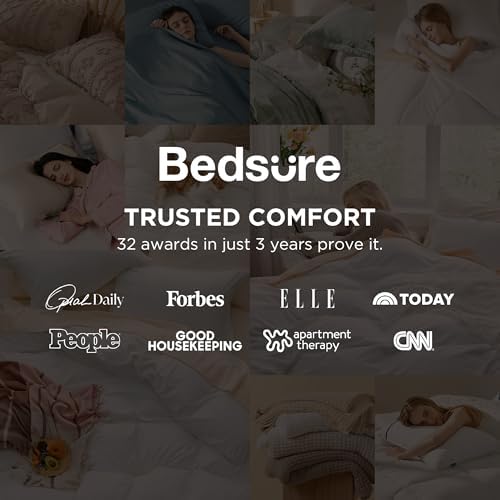 Bedsure Prewashed Duvet Cover Full, Cotton-Like Bedding Set, Dark Brown