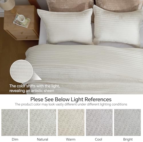 BEDELITE Velvet Quilt Set Queen Size, Luxury Velvet Comforter Bedding