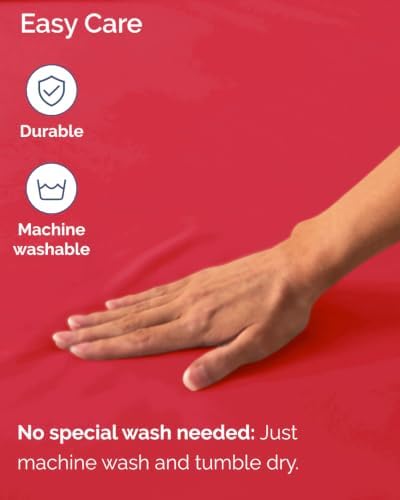 CGK Linens Extra Deep Flex Top Split Head King Fitted Sheet Only - Red