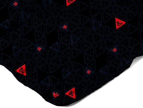 Northwest Dungeons & Dragons NAT D20 Full/Queen Quilted Blanket, Comfy Throw, Soft Lightweight Bedding for Bed, or Couch, 90 x 90 inches
