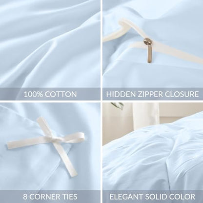 Duvet Cover King Size,100% Egyptian Cotton 1600 Thread Count