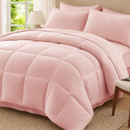 Anluoer Full Size Comforter Sets, 7 Piece Bed in a Bag Full Bedding Sets