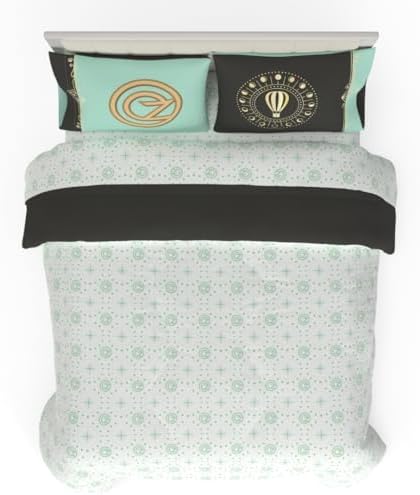 Collectibles Wicked Elphaba and Glinda Bedding 5 Piece Super Soft Reversible Comforter and Sheet Set, Queen, (Officially Licensed Product) By Franco