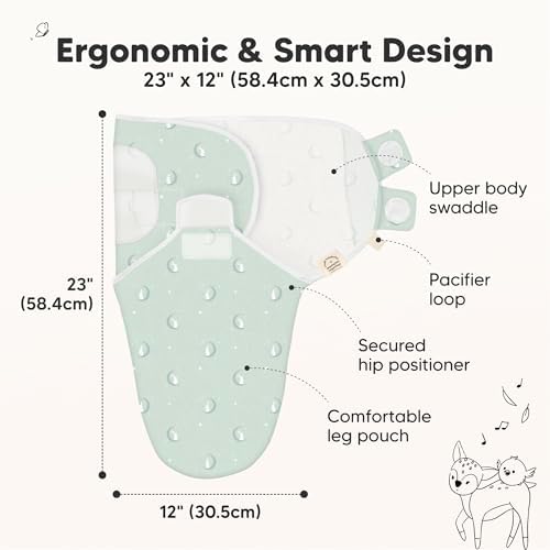 KeaBabies 3-Pack Organic Baby Swaddles for Newborns, Infant, Lunaris, 0-3M