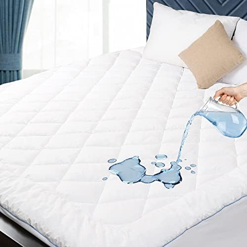 Cal King Waterproof Mattress Protector, Cotton Cover, Deep Pocket