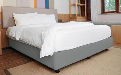 ALYVIA SPRING Queen Box Spring Cover Jersey Knit Stretchy, Light Gray