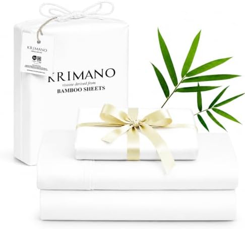 Bamboo Viscose Sheet Set Cooling Twin Size, Sheets Bed Set 3pcs