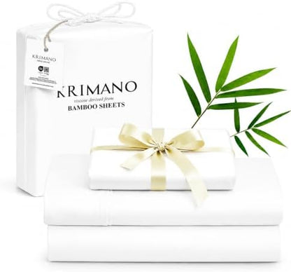 Bamboo Viscose Sheet Set Cooling Twin Size, Sheets Bed Set 3pcs