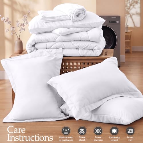 Utopia Bedding Queen Comforter Set, Bed in a Bag 7 Piece, White