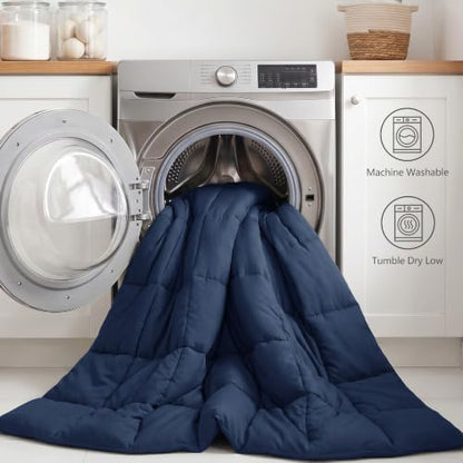 CozyLux Twin Comforter Set, 5-Piece Bed in a Bag, Navy Blue