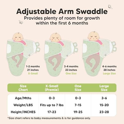KeaBabies 3-Pack Organic Baby Swaddles for Newborns, Infant, Bunnies, 0-3M