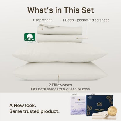 California Design Den 1000 Thread Count Cotton Bed Sheets Queen Set