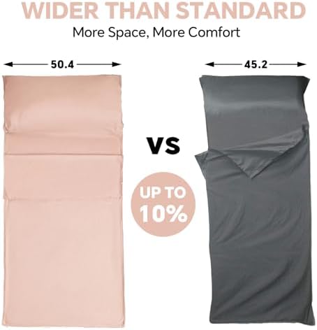 Sleeping Bag Liner,Extra Wide Travel Sheets for Hotel,3 Size