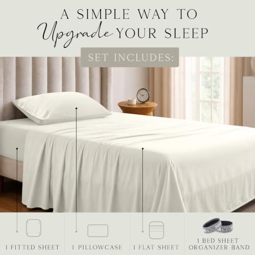 KARISSA MAE Luxury Bamboo Viscose Twin Size Sheet Set