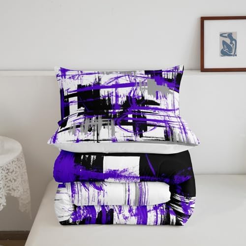 Feelyou Striped Comforter Set Queen Size Kids Boys Bedding