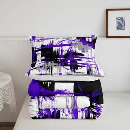 Feelyou Striped Comforter Set Queen Size Kids Boys Bedding