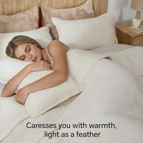 BEDELITE Velvet Quilt Set Queen Size, Luxury Velvet Comforter Bedding